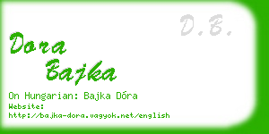 dora bajka business card